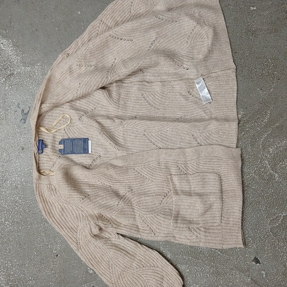 NEW! Democracy Sweater Cozy Knit Cardigan, Oat - Picture 9 of 16